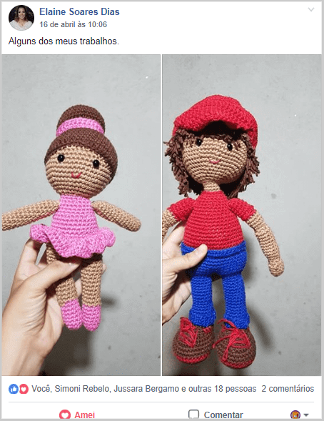 Amigurumi de nossa senhora aparecida